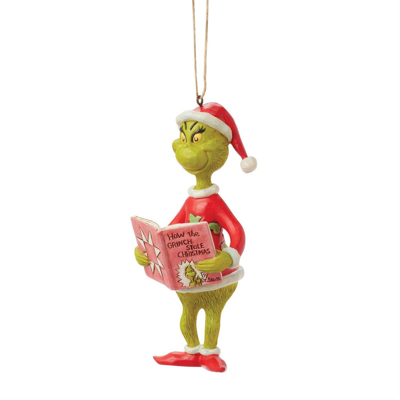 Enesco Jim Shore Dr. Seuss Grinch with Book Ornament