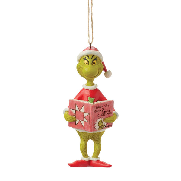 Enesco Jim Shore Dr. Seuss Grinch with Book Ornament