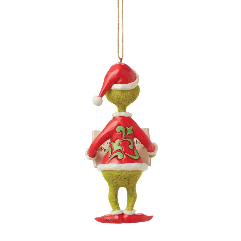 Enesco Jim Shore Dr. Seuss Grinch with Book Ornament