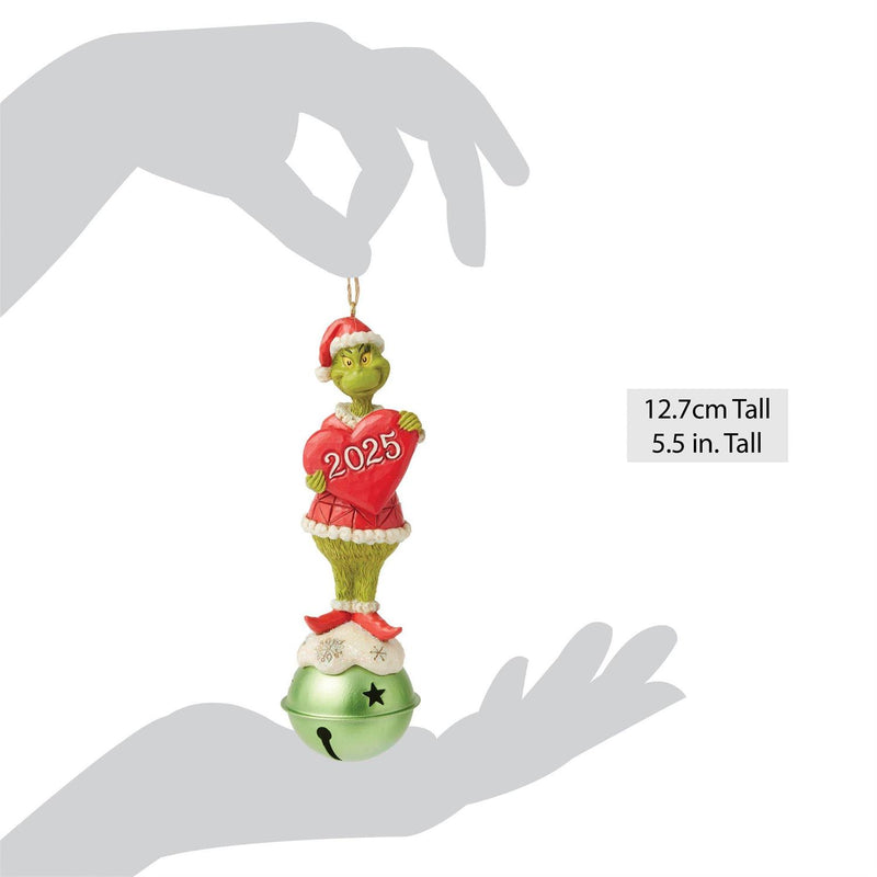 Enesco Jim Shore Dr. Seuss Grinch On Bell 2025 Ornament