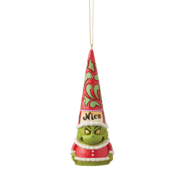 Enesco Jim Shore Dr. Seuss Grinch Naughty/Nice Gnome Ornament