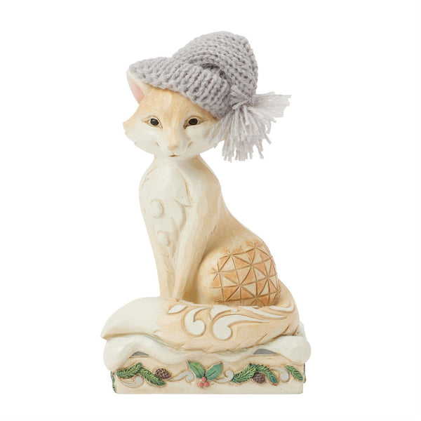 Enesco Jim Shore Heartwood Creek Woodland Fox with Knit Hat Figurine