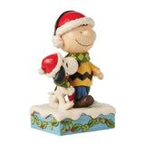 Enesco Peanuts by Jim Shore Charlie & Snoopy Wearing Scarf Figurine