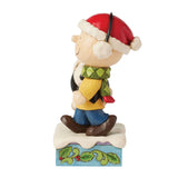 Enesco Peanuts by Jim Shore Charlie & Snoopy Wearing Scarf Figurine
