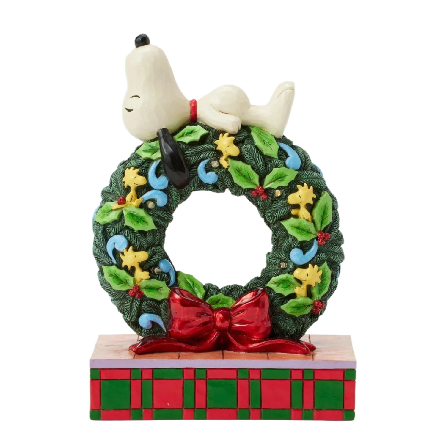 Enesco Peanuts by Jim Shore Snoopy Sleeping on LED Wreath