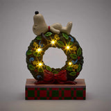Enesco Peanuts by Jim Shore Snoopy Sleeping on LED Wreath