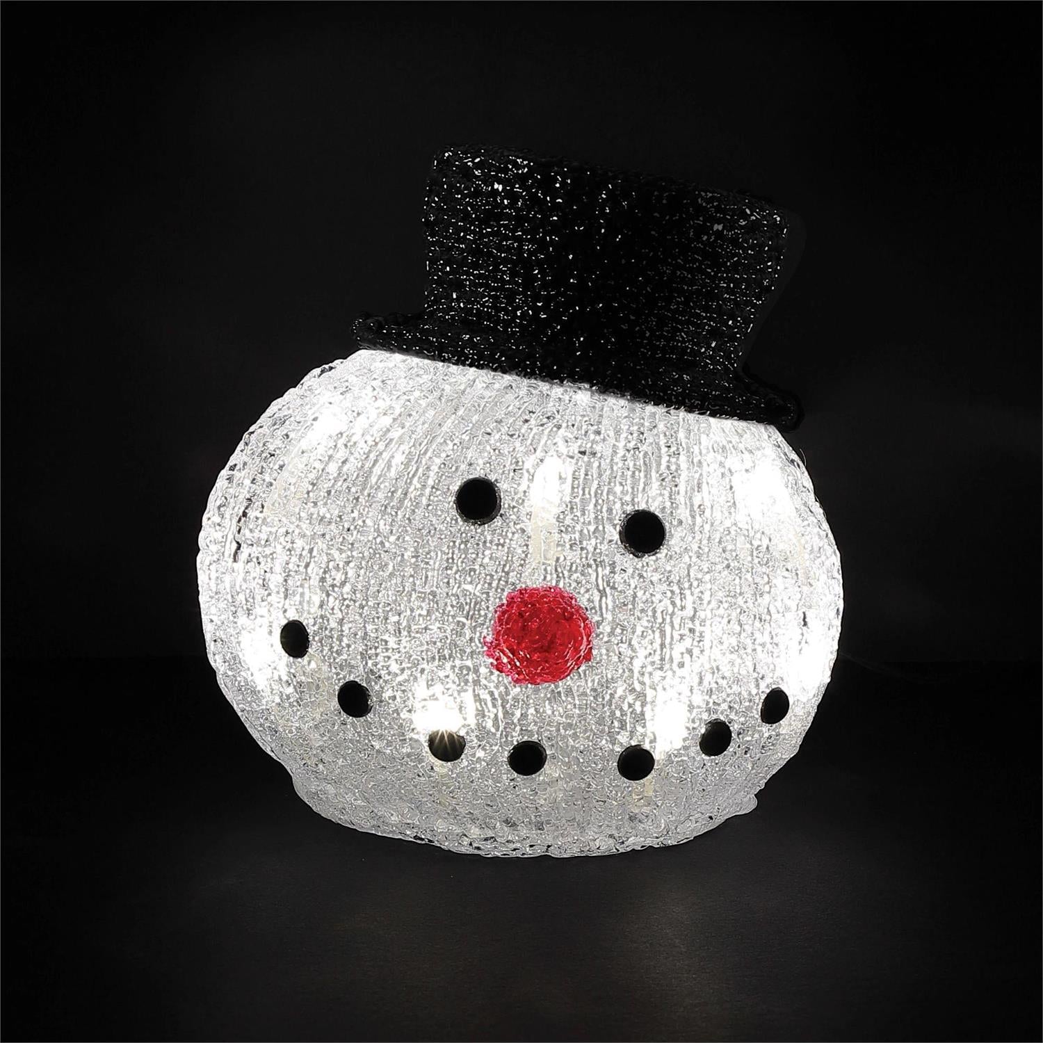 Enesco Christmas Snowman Head LED Decor