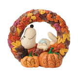 Enesco Peanuts by Jim Shore Snoopy on Fall Wreath Figurine