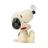 Enesco Peanuts by Jim Shore Snoopy Snowflake on Nose Mini Figurine