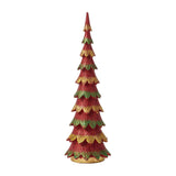 Enesco Christmas Tannebaum Slim Cone Red Figurine