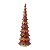 Enesco Christmas Tannebaum Slim Cone Red Figurine