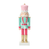 Enesco Christmas Pink, White, Mint Soldier Figurine