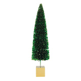 Enesco Christmas Green Sequin Tree Figurine