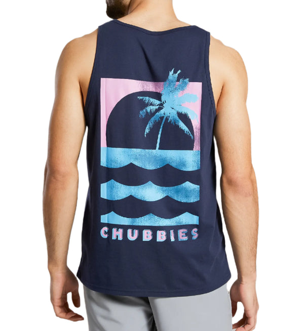 Chubbies Mens The Palm, Wave & Sunset Tank Top