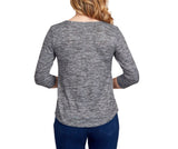 Ruby Rd. Womens V-Neck 3/4 Sleeve Top