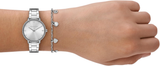 Michael Kors Womens Pyper Silver Watch Set