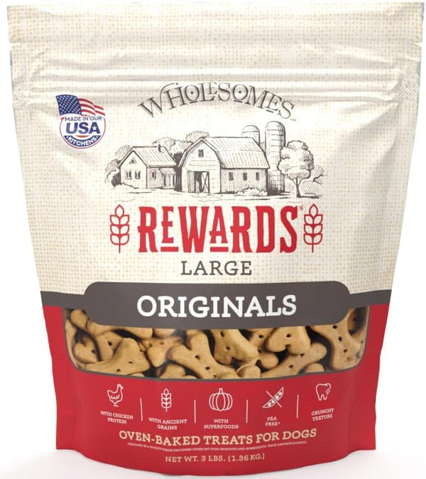 Wholesomes Rewards Large Originals Biscuit Dog Treats - 3 lbs.
