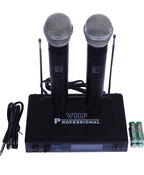 Eastar Eas-3002 VHF Series Digital Wireless Dual Handheld Microphone with Digital Reciever