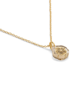 COACH Signature Tea Rose Lucite Short Pendant Necklace
