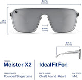 Blenders Eyewear Millenia X2 Polarized Sunglasses - Crystal