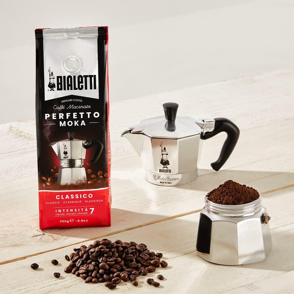 Bialetti Perfetto Moka Café Strong Coffee Grounds - 8.8 oz.