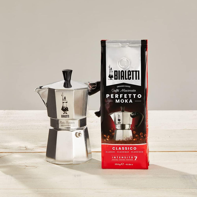 Bialetti Perfetto Moka Café Strong Coffee Grounds - 8.8 oz.