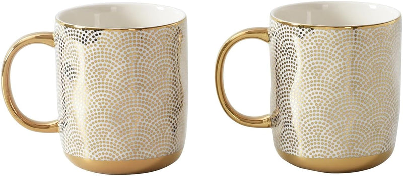 Pampa Bay Porcelain with Gold Detail Dotted Mugs