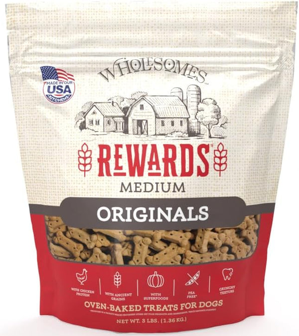 Wholesomes Rewards Medium Originals Biscuit Dog Treats - 3 lbs.