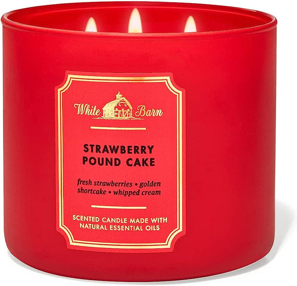 Bath & Body Works 3-Wick Candle - Strawberry Pound Cake