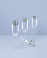 Lenox Holiday Decal Fluted Glasses - Set of 4