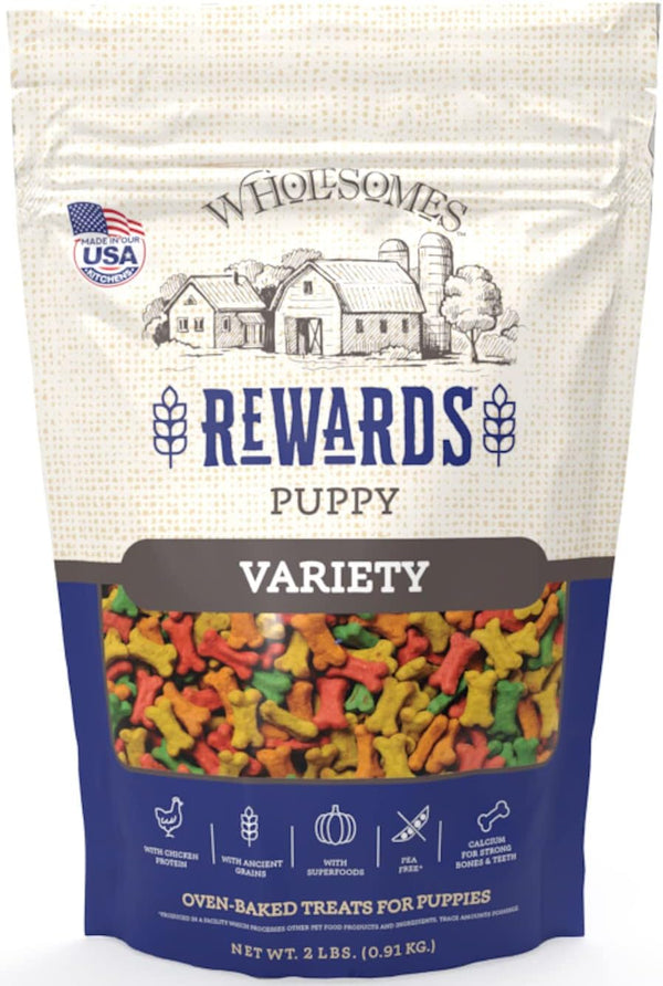Wholesome Variety Rewards Puppy Oven Baked Treats - 2 lbs.