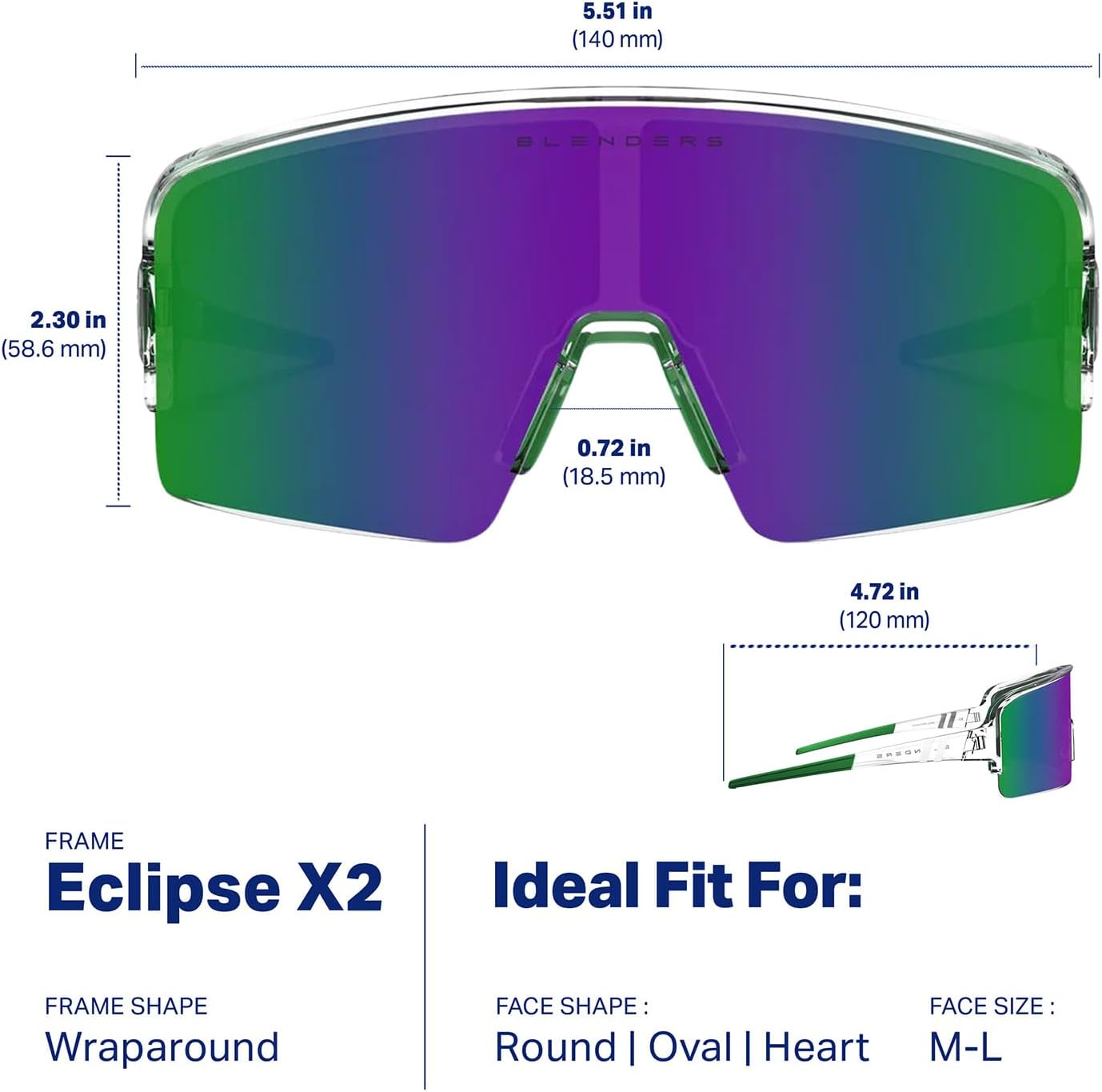 Blenders Eyewear Eclipse X2 Polarized Sunglasses - Adventureland