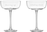 Kate Spade Winding Down & Cheering Up Coupe Glasses - Set of 2