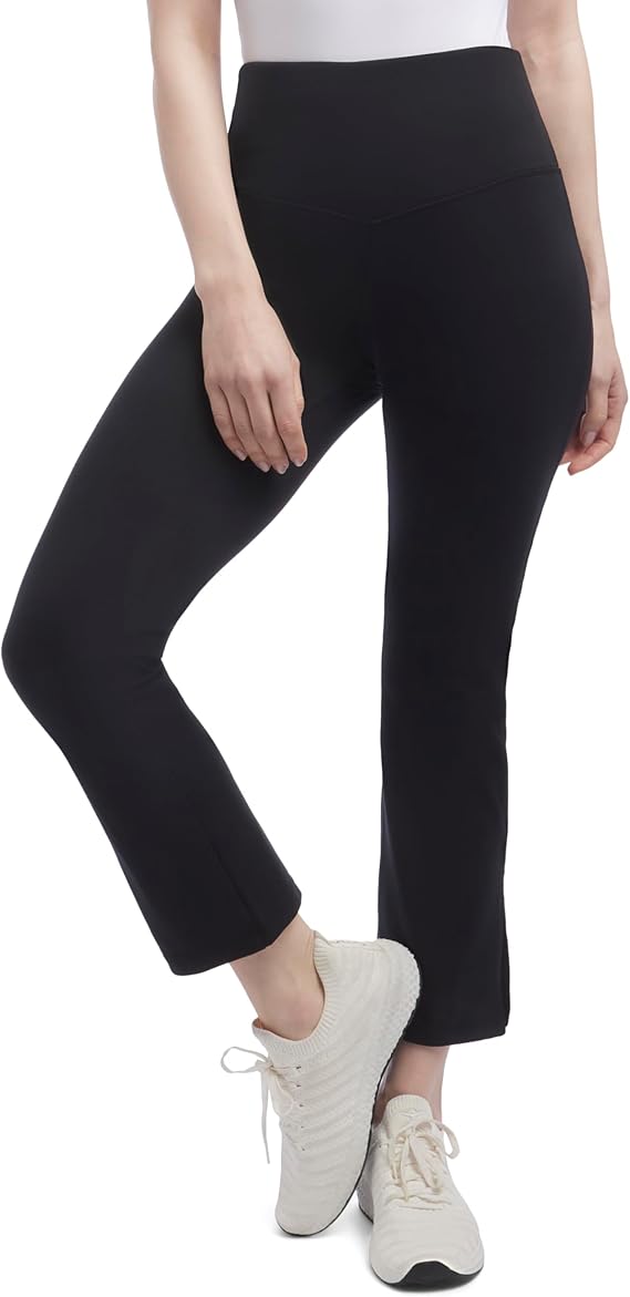 Danskin Womens Crop Slit Flare Yoga Pants