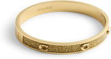 Coach Signature C Glitter Bangle Bracelet - Gold Plated