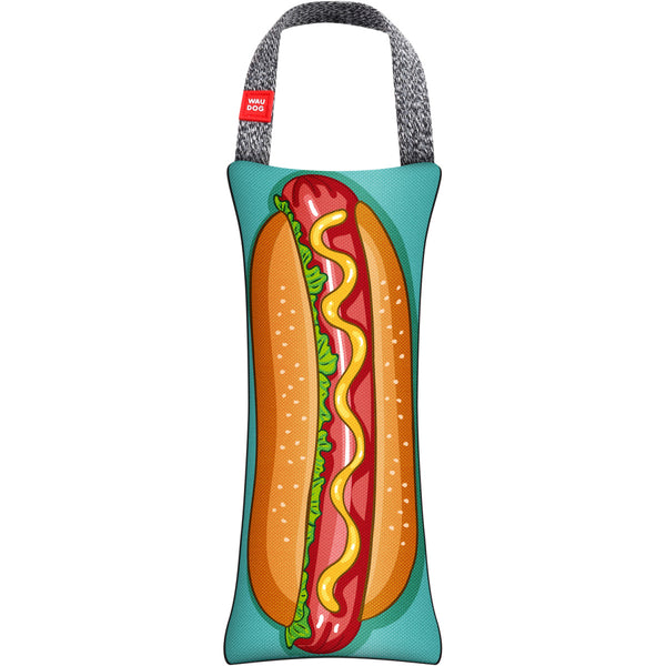 WAUDOG Hot Dog Fun Dog Toy with Squeaker - Size Small