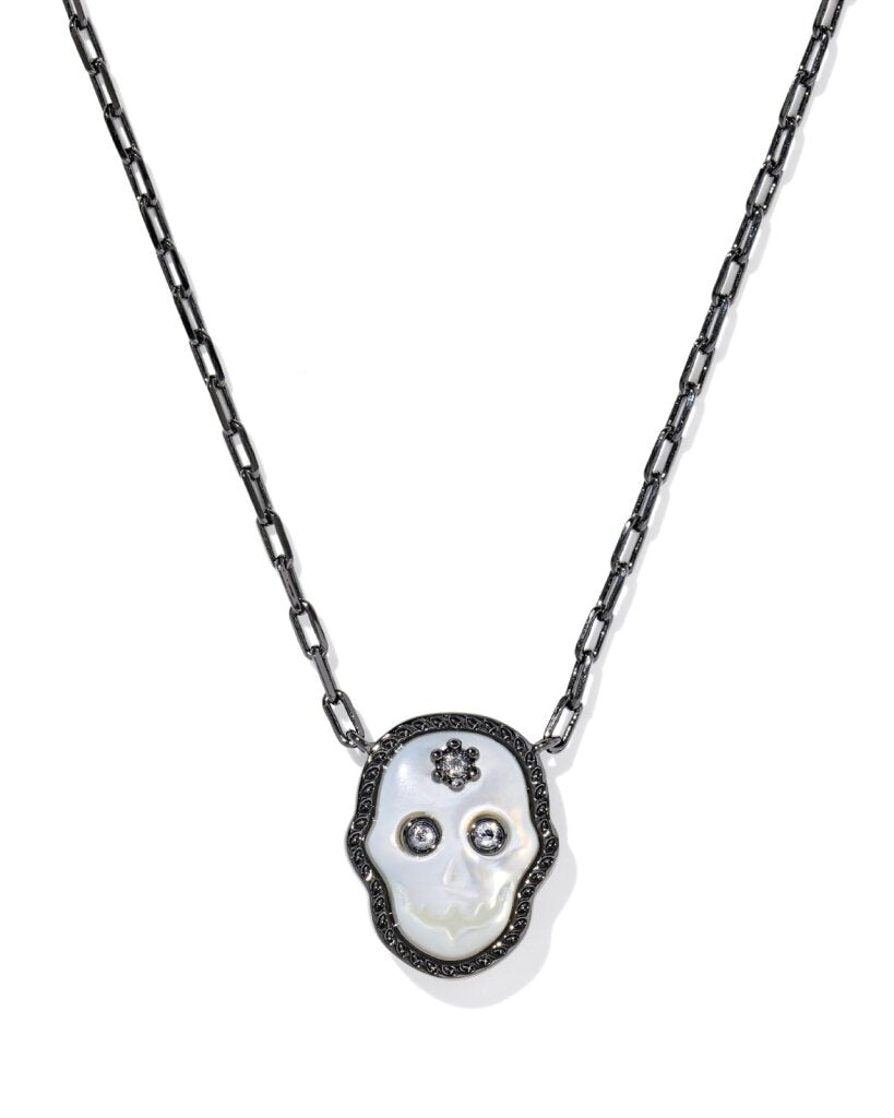 Kendra Scott Skeleton Gunmetal Short Pendant Necklace