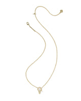 Kendra Scott Ice Cream Gold Short Pendant Necklace - Ivory Mother Of Pearl
