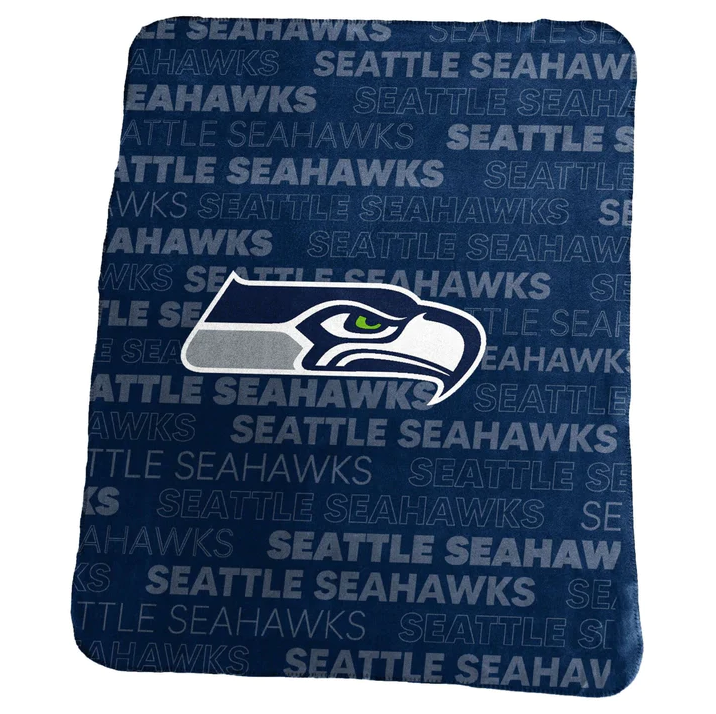 Logo Brands Seattle Seahawks Classic Throw Blanket