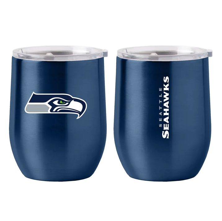 Logo Brands Seattle Seahawks Gameday Stainless Curved Beverage Tumbler - 16 oz.