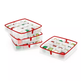 Whitmor 64 Christmas Ornament Zip Cube With Removable Trays
