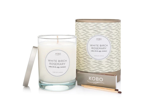 KOBO White Birch Rosemary Coterie Pure Soy Candle - 11 oz.