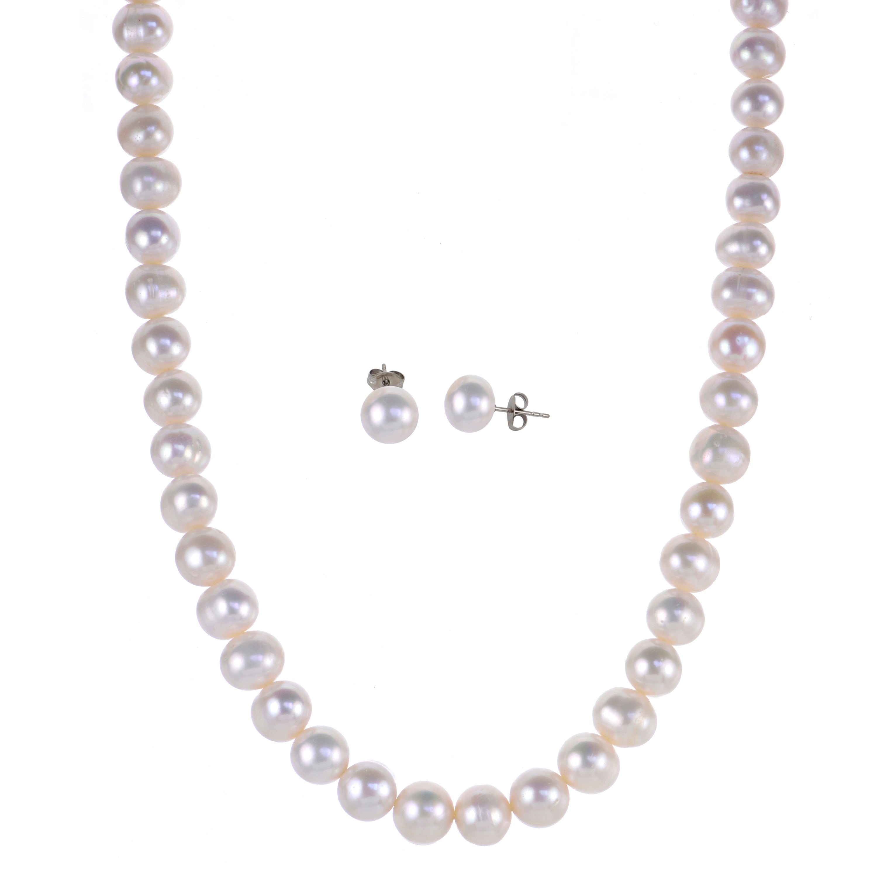 Imperial Pearl Freshwater Cultured Pearl Necklace and Stud Earring Set