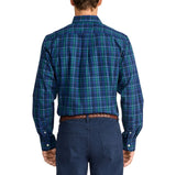 IZOD Mens Holiday Tartan Plaid Woven Long Sleeve Button Down Shirt