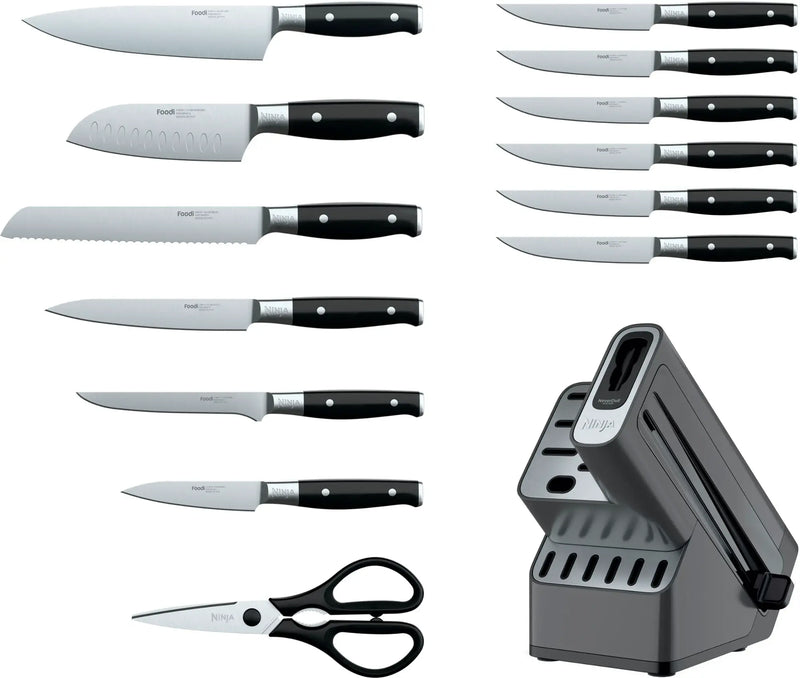 Ninja Foodi NeverDull Premium Knife Block Set with Built-in Sharpener System - 14 pc