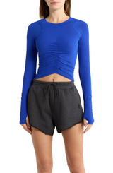 Free People Womens Movement Tempo Ruched Long Sleeve T-Shirt