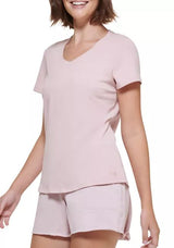 Calvin Klein Womens V-Neck Short Sleeve Shirt