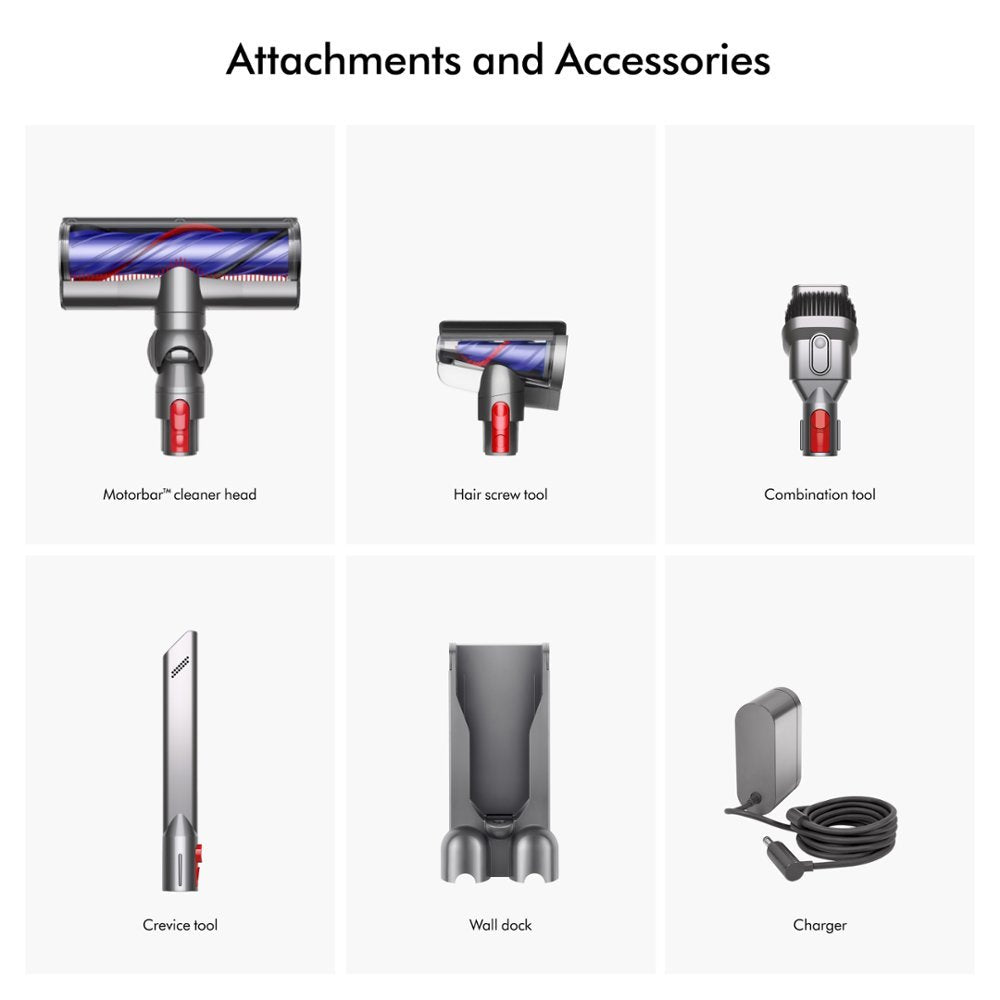Dyson V11 features LCD screen attachments cleaning modes