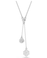 Swarovski Dextera Pendant Necklace - Round Cut, Sphere and Cube, White, Rhodium Plated