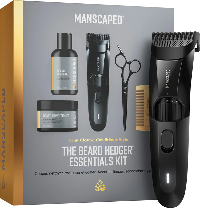 MANSCAPED The Beard Hedger Essentials Kit SkinSafe Rechargeable Wet/Dry Trimmer